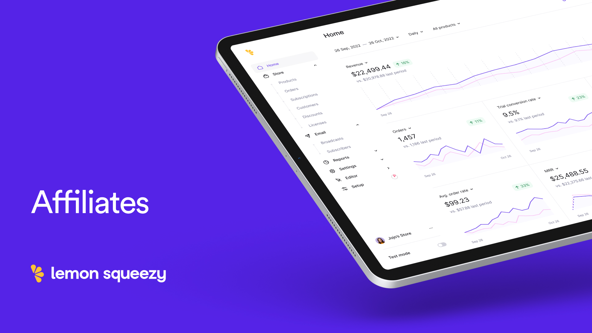 Lemon Squeezy 어필리에이트 프로그램 — 무제한 링크 생성과 실시간 성과 추적