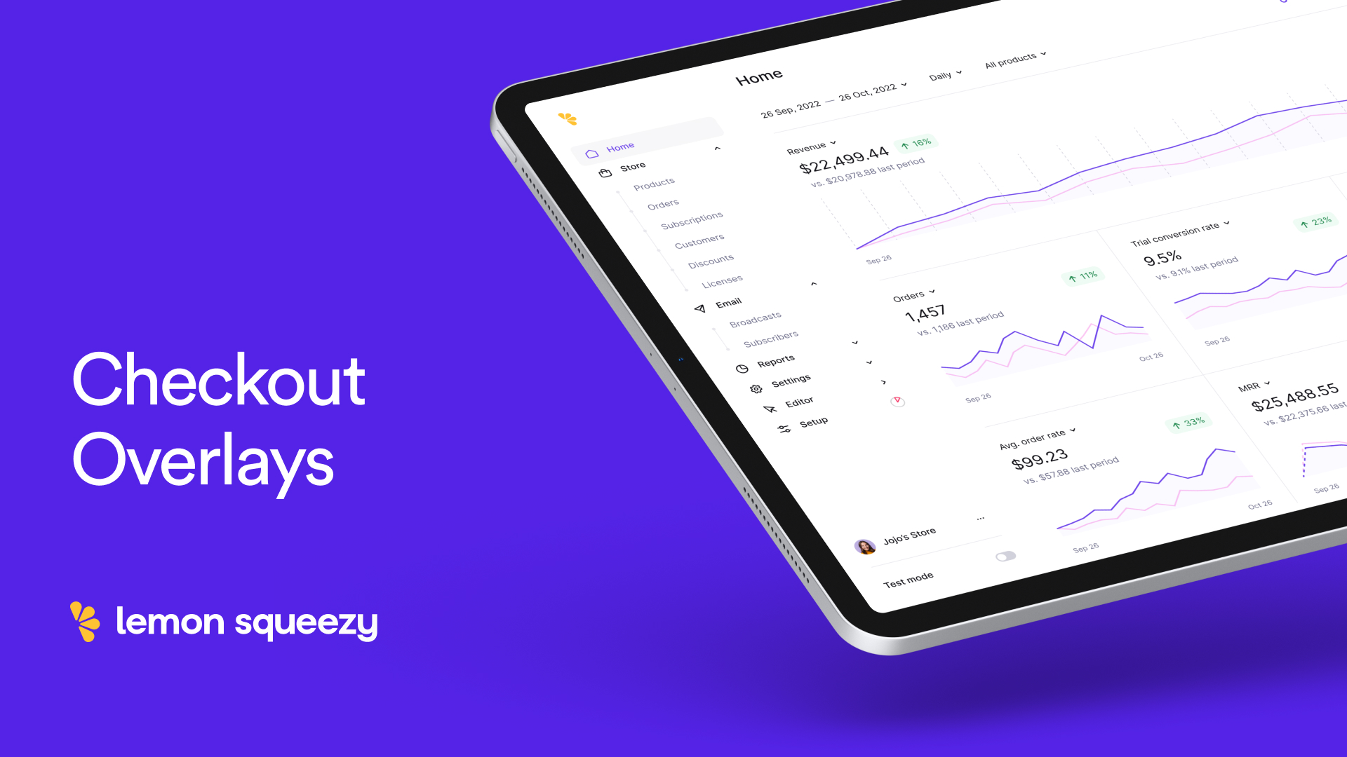 Lemon Squeezy 체크아웃 오버레이 — 사이트를 벗어나지 않고 구매 완료