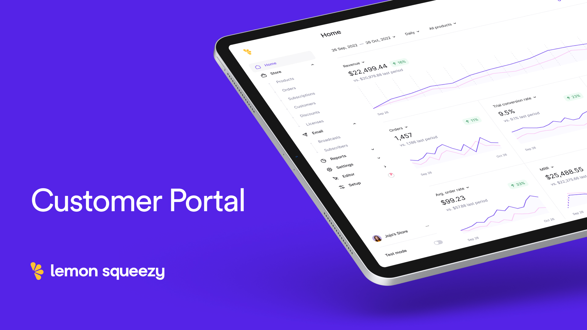 Lemon Squeezy 고객 포털 — 구독 관리·결제 수단 변경·청구 내역 자조