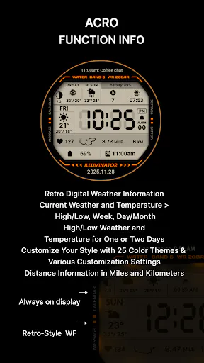 ACRO Multi G Digital Watchface Google Play 공개 화면 3