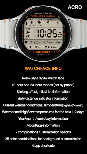 ACRO Multi G Digital Watchface Google Play 공개 화면 5