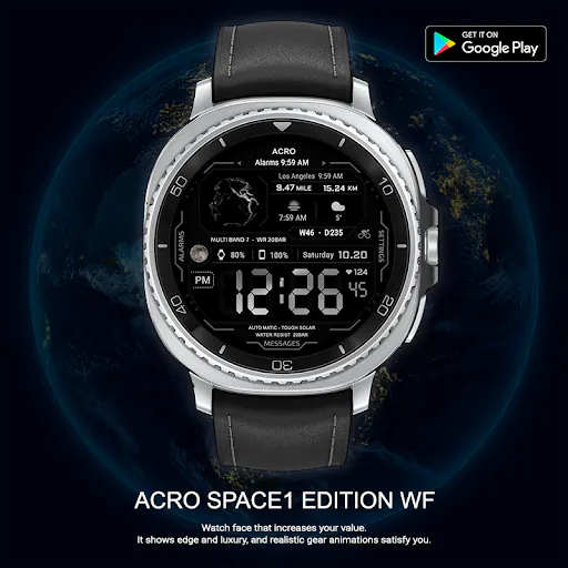 Acro Space1 edtion Watchface Google Play 공개 화면 1