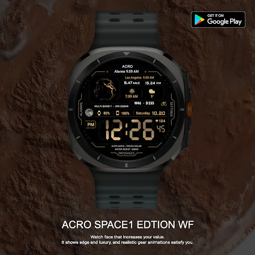 Acro Space1 edtion Watchface Google Play 공개 화면 2