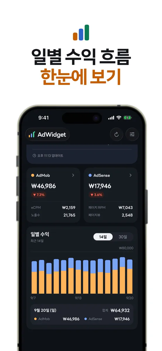 Admob & Adsense Widget App Store 공개 화면 4