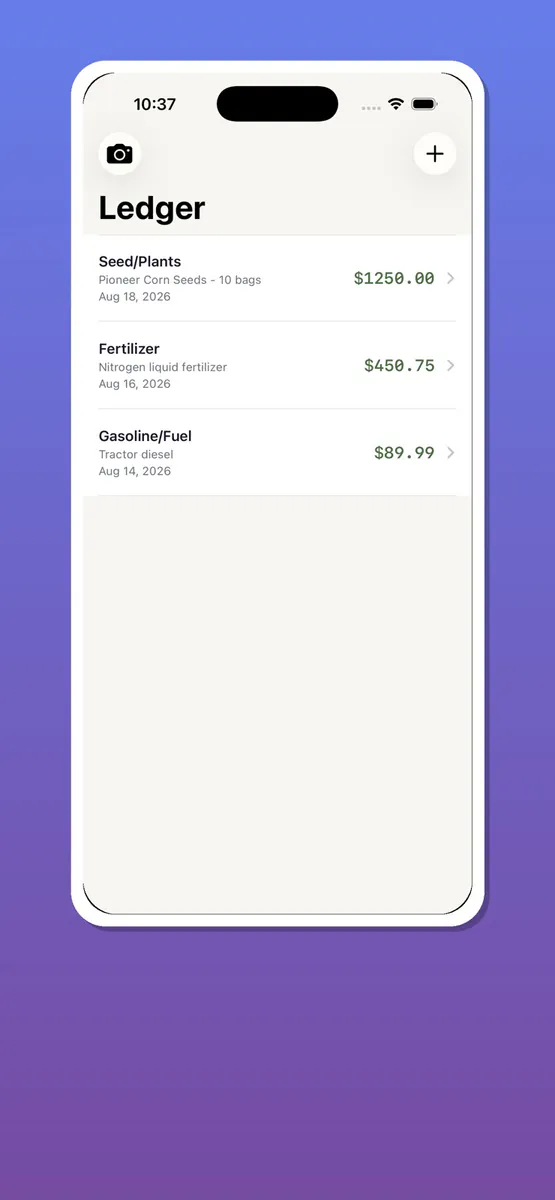AgriLedger: Farm Tax Receipts App Store 공개 화면 5