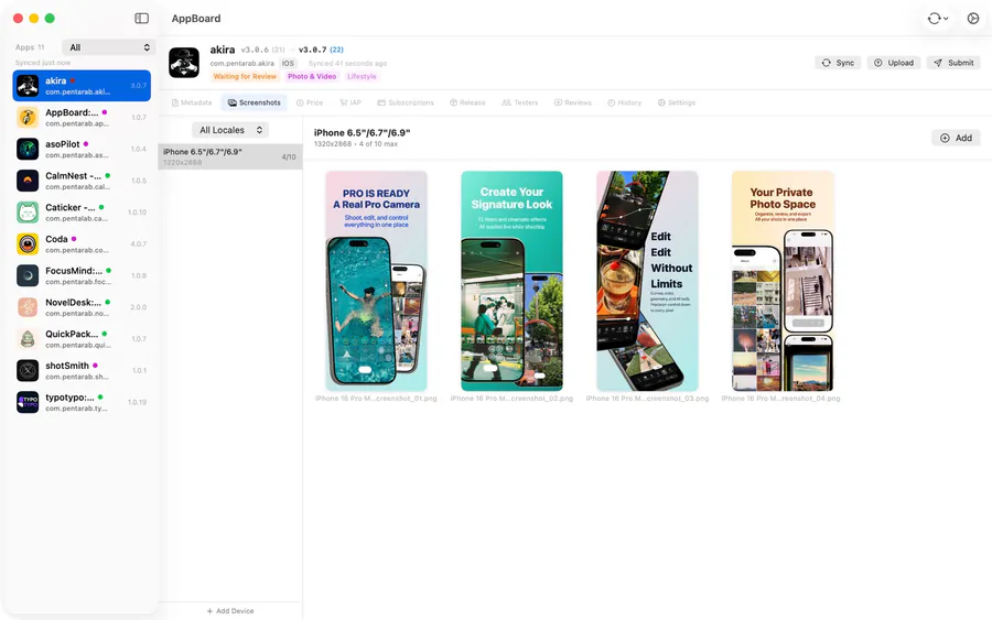 AppBoard: App Metadata Editor App Store 공개 화면 2