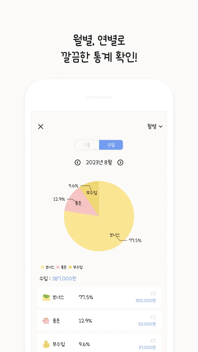 꼬박가계부 - 지출관리·저축·예산관리 가계부 App Store 공개 화면 3