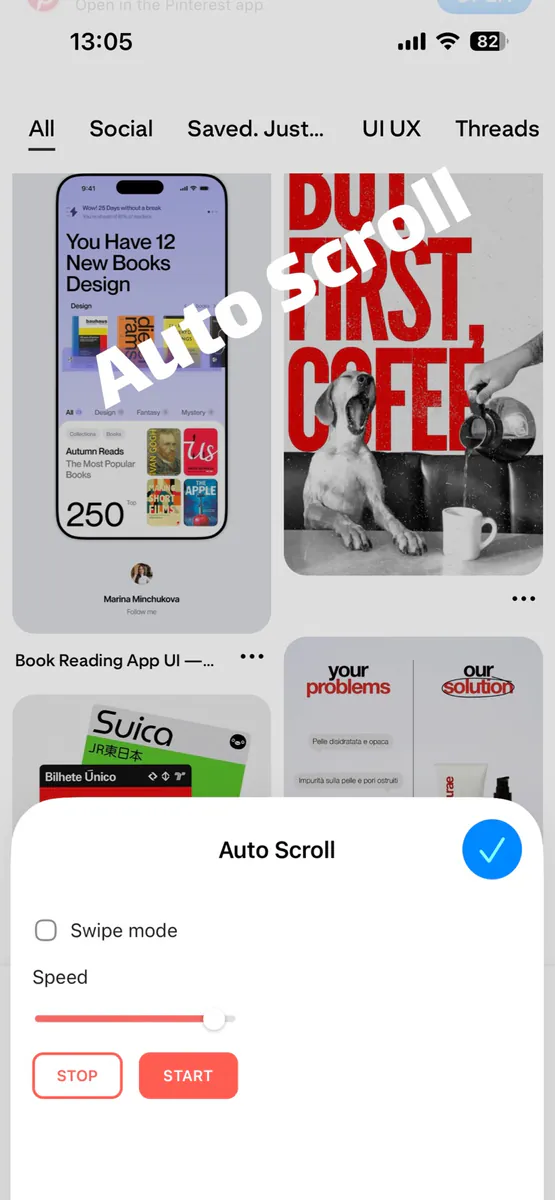 오토스크롤 | 웹 App Store 공개 화면 1