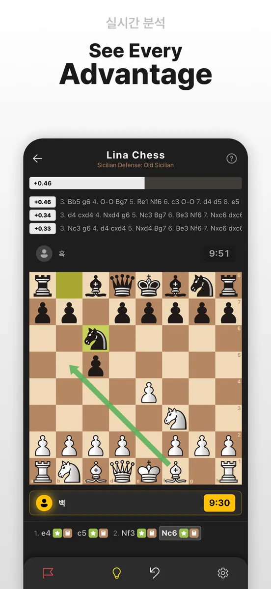 Lina Chess: 오프라인 AI 분석과 퍼즐(퀴즈) App Store 공개 화면 2