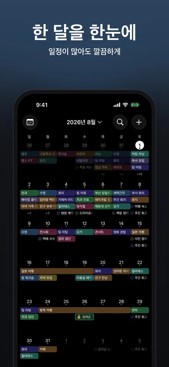 AnySchedule - 올인원 캘린더 & 플래너 App Store 공개 화면 2