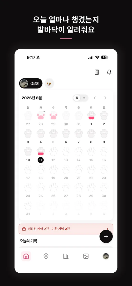 바비쿵 - 반려동물 데일리 케어 App Store 공개 화면 1