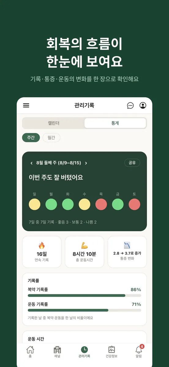 무상 - 환자 기록과 커뮤니티 App Store 공개 화면 4