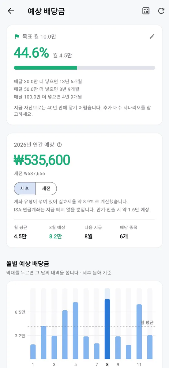 따박 - 배당 관리, 세후 배당 계산 App Store 공개 화면 2