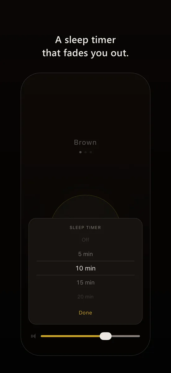 Hum — 브라운 노이즈 App Store 공개 화면 4