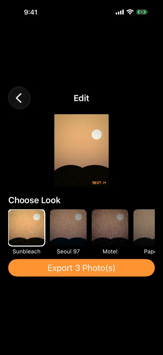 Backdate: 필름 날짜 스탬프 App Store 공개 화면 2