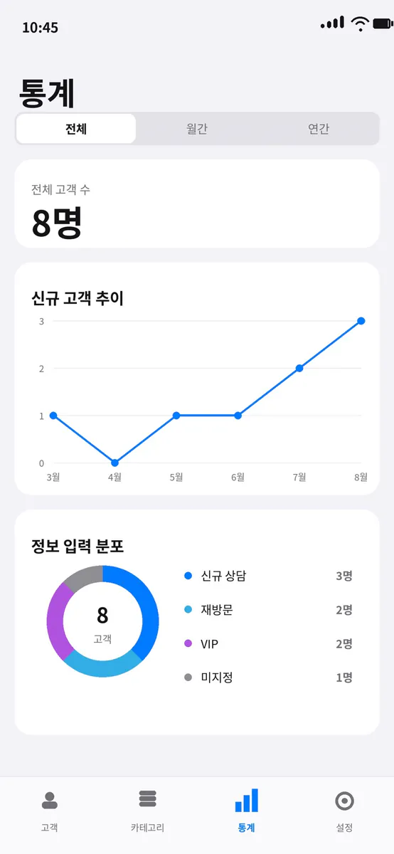 고객정보카드 App Store 공개 화면 5