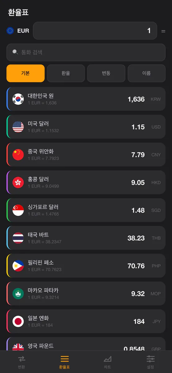 데일리환율 - 실시간 환율 계산기 App Store 공개 화면 1
