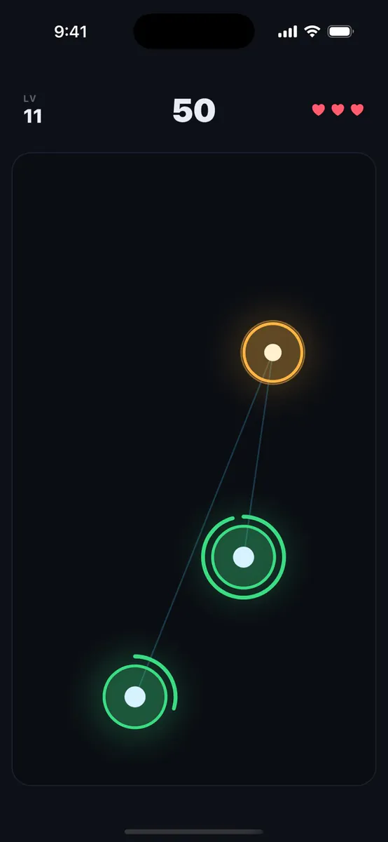 핀 러시 - 에임 순발력 테스트 App Store 공개 화면 1