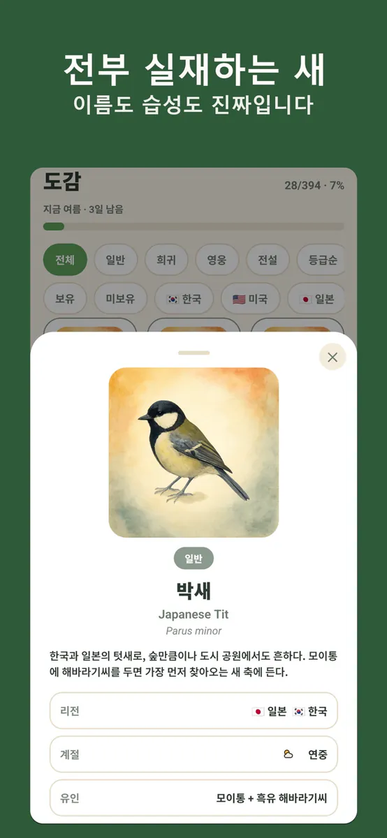 Birdyard - 방치형 새 수집 App Store 공개 화면 3