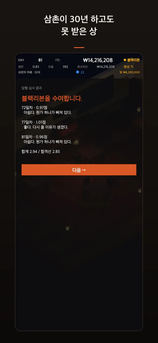 Gabi: 카페 경영 시뮬레이터 App Store 공개 화면 1