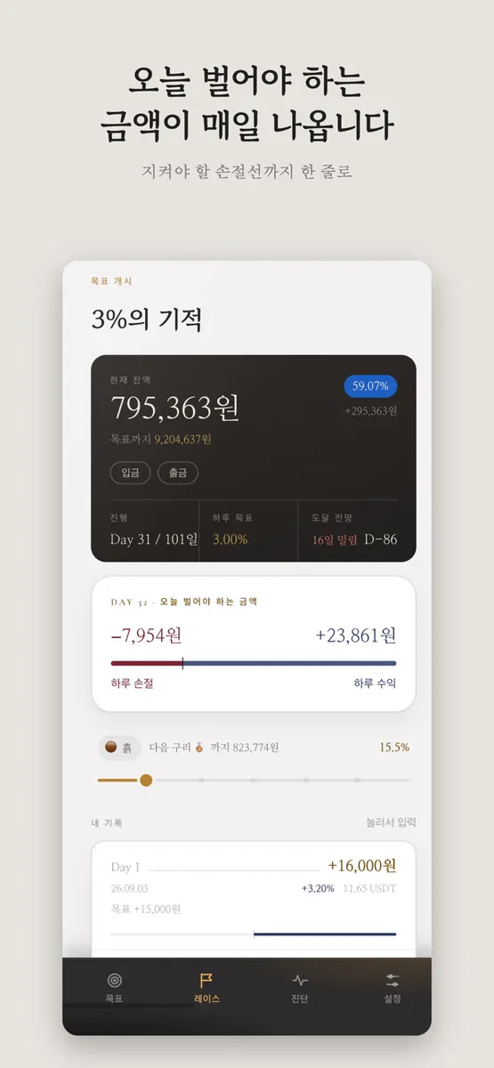 복리노트 - 매매일지 복리계산기 App Store 공개 화면 4