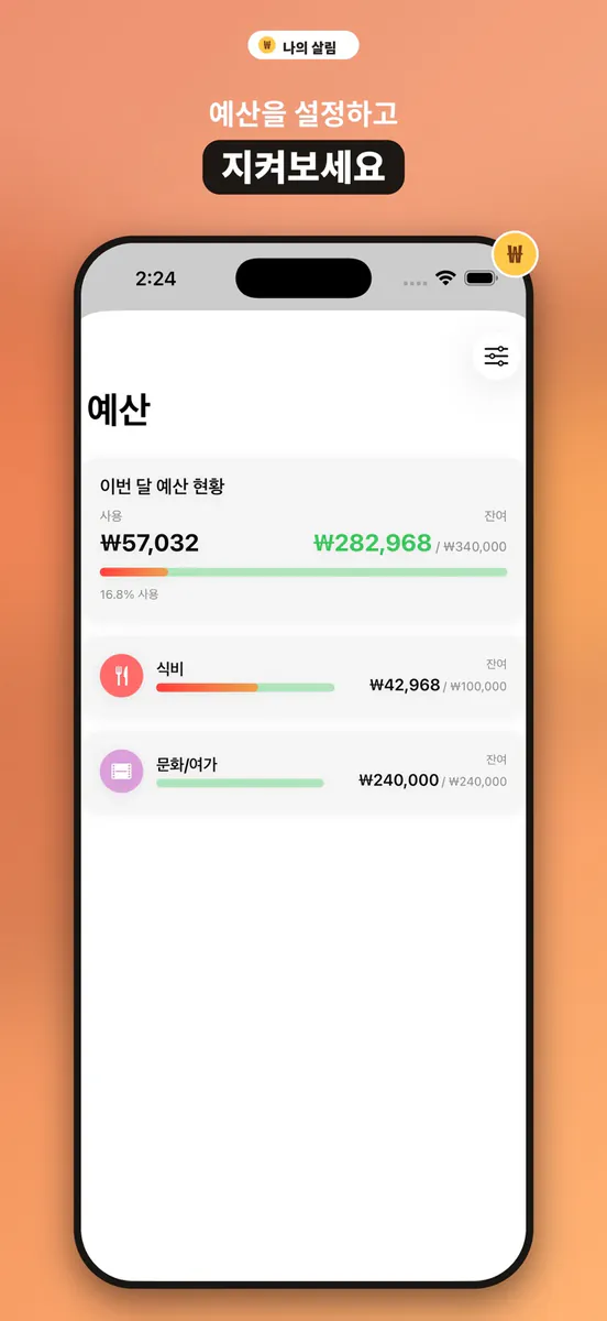 나의 살림 - 가계부 App Store 공개 화면 5