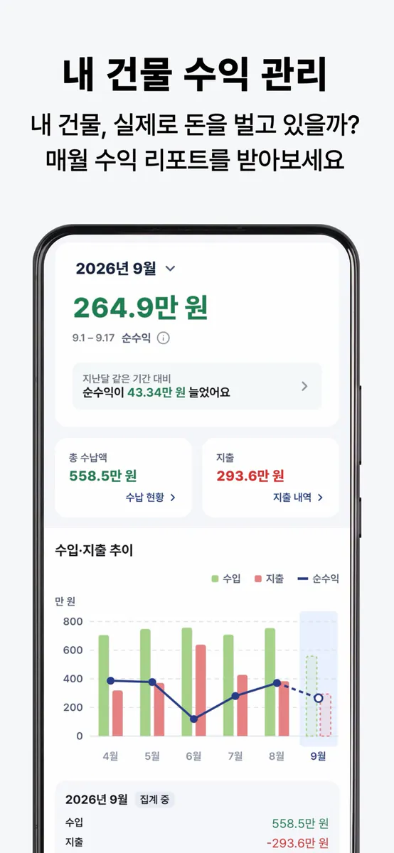 랜디 - 월세 수납 임대 관리 App Store 공개 화면 4