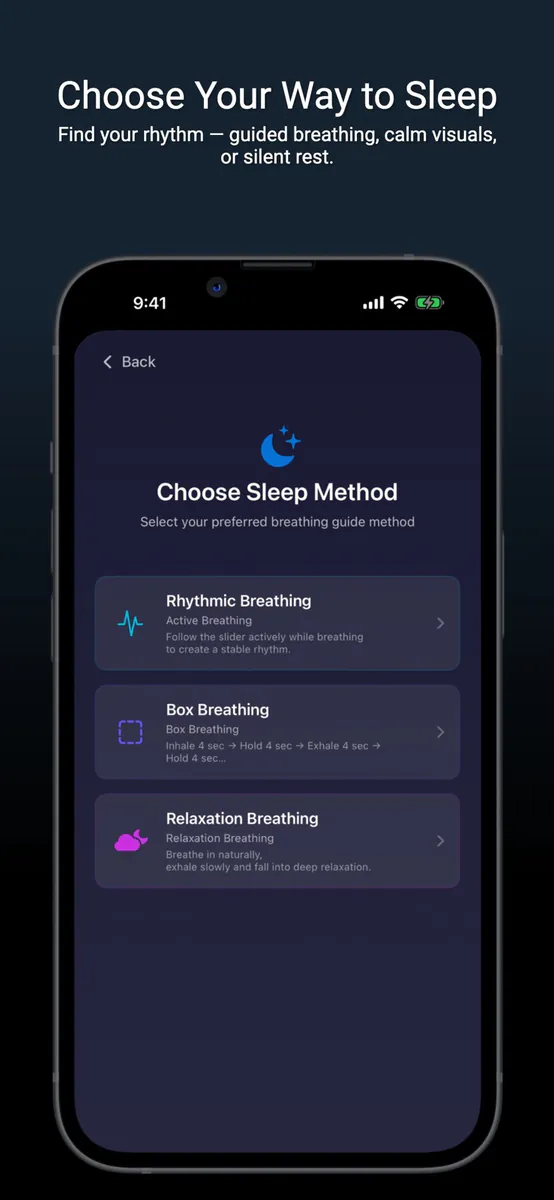 CalmNest: 박스호흡 수면앱 App Store 공개 화면 2