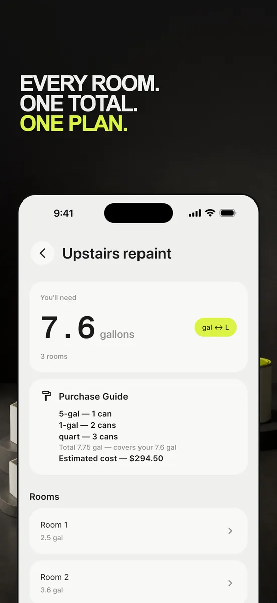 Coatly: Paint Calculator App Store 공개 화면 1