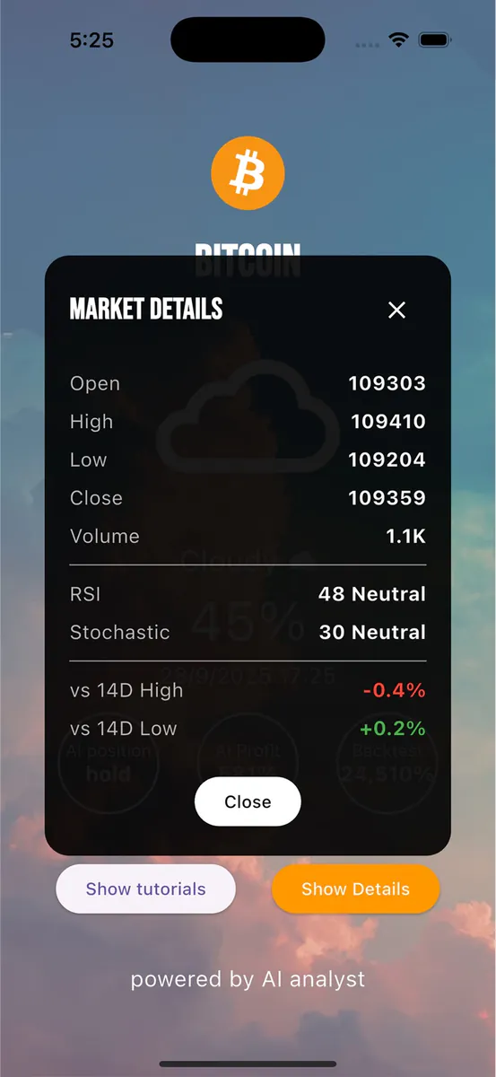 크립토웨더 AI App Store 공개 화면 2