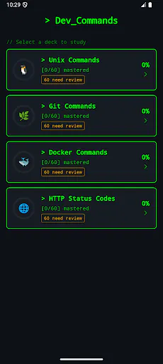 DevCards Google Play 공개 화면 4