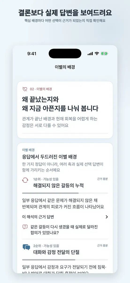 그 후, 우리 - 이별 분석 리포트 App Store 공개 화면 3
