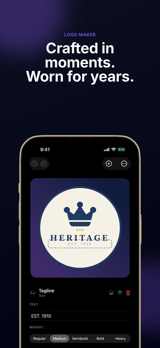 LogoForm: 로고 만들기 & 디자인 App Store 공개 화면 1