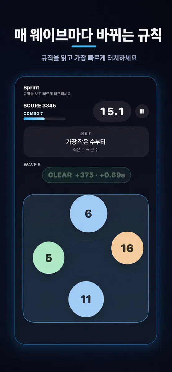 숫자 순서 퍼즐 NumberOrder App Store 공개 화면 2