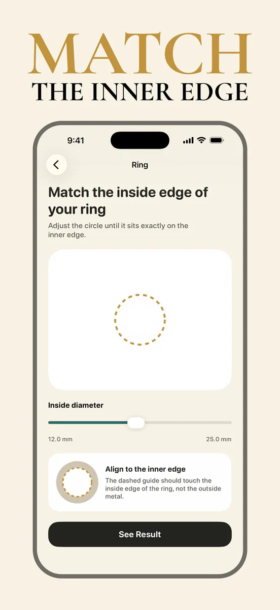 Ring Sizer - Ring Size Finder App Store 공개 화면 3