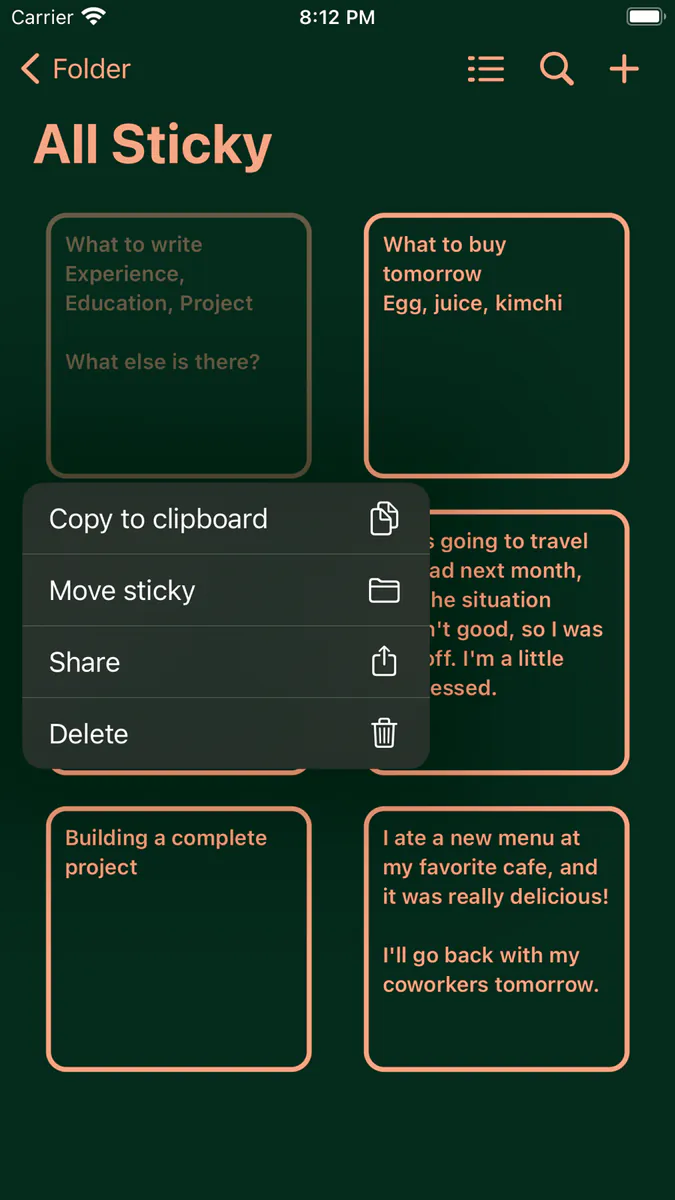 Sticky Cloud App Store 공개 화면 2