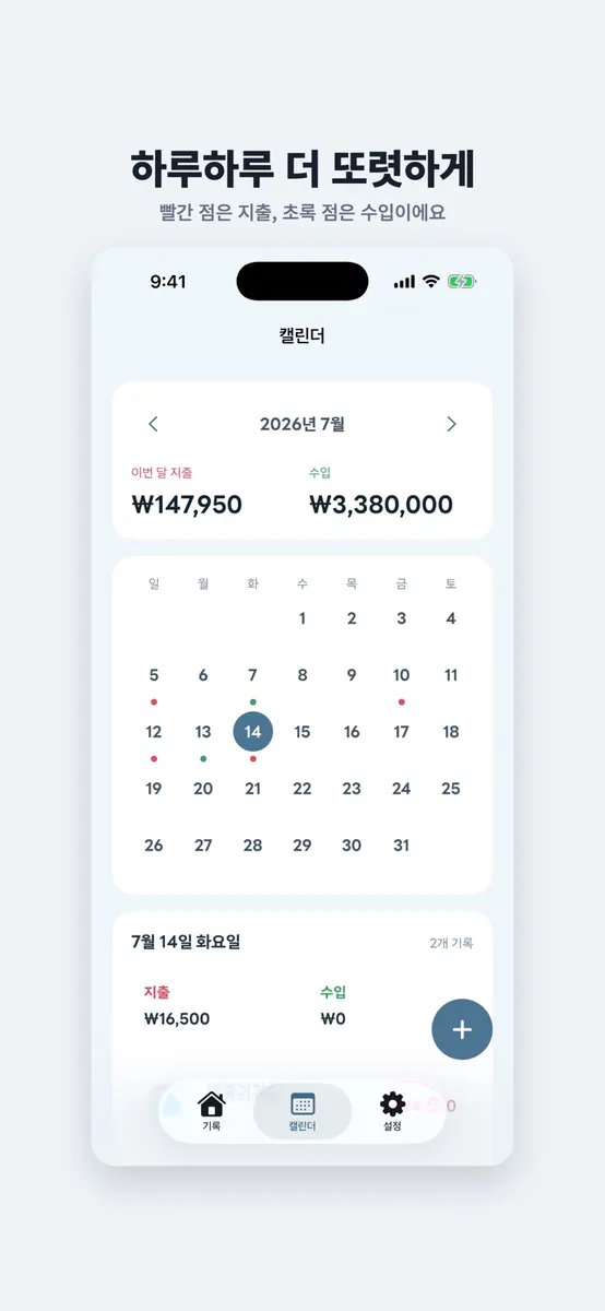심플 가계부 - Sumora App Store 공개 화면 5
