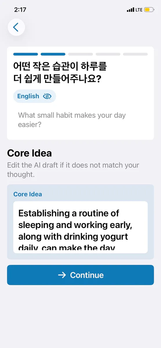 Think in Language App Store 공개 화면 2